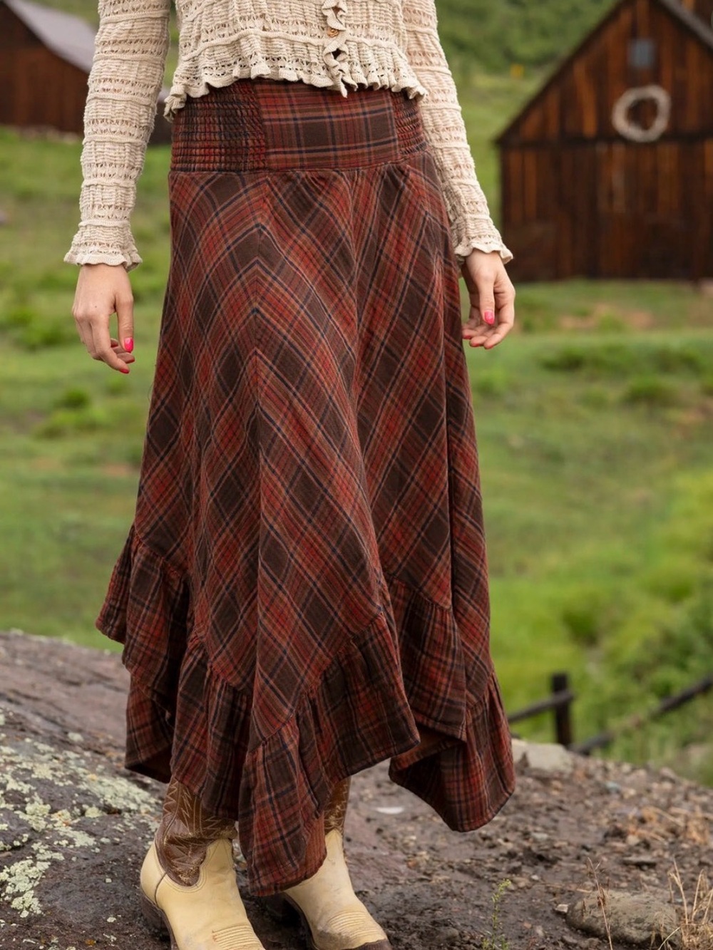 Natural Life Feelin' Alive Convertible Cotton Midi Skirt Size L/XL - Picture 1 of 4